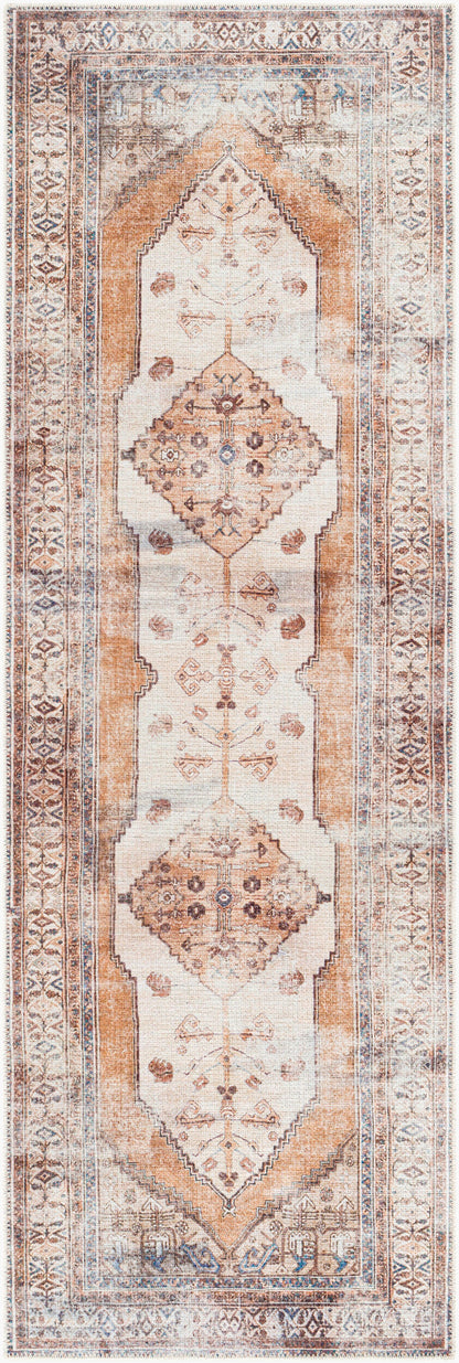 Amelie AML-2312 8ft Runner Machine Woven Washable Runner Rug