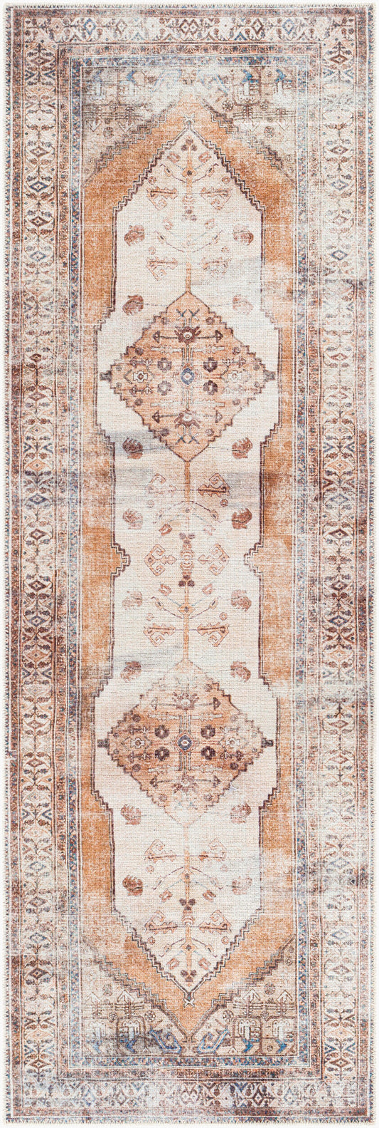 Amelie AML-2312 8ft Runner Machine Woven Washable Runner Rug
