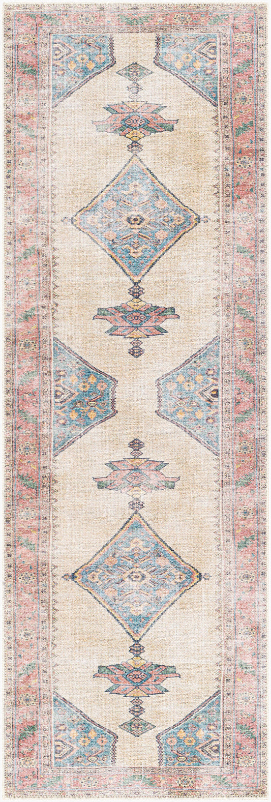 Amelie AML-2313 8ft Runner Machine Woven Washable Runner Rug