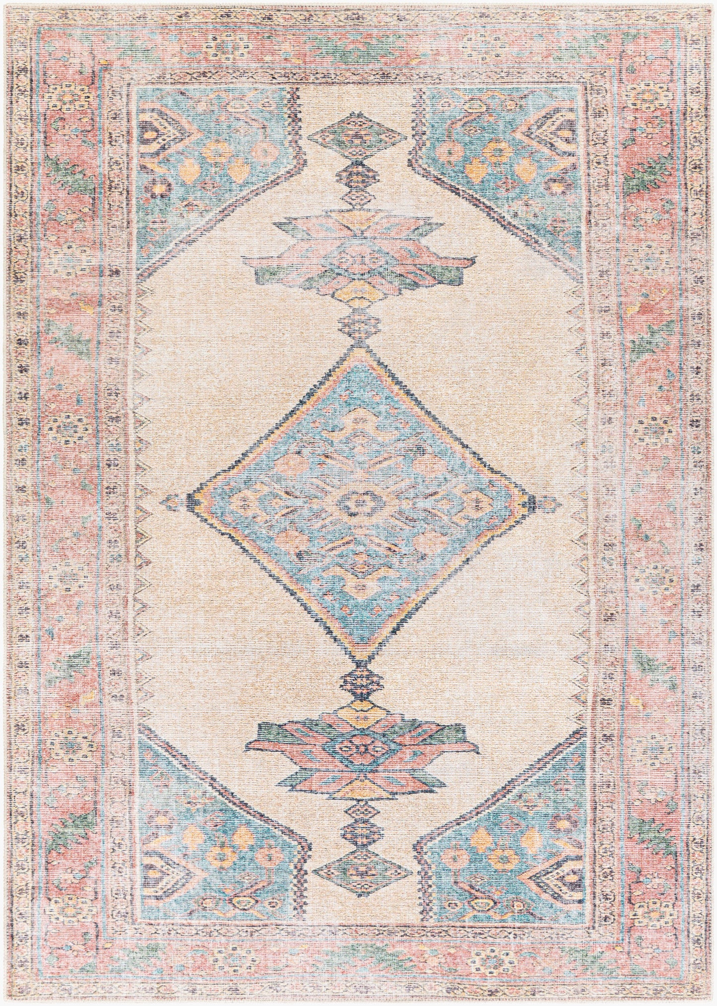 Alfombra decorativa lavable a máquina Amelie AML-2313 de 2' x 3'