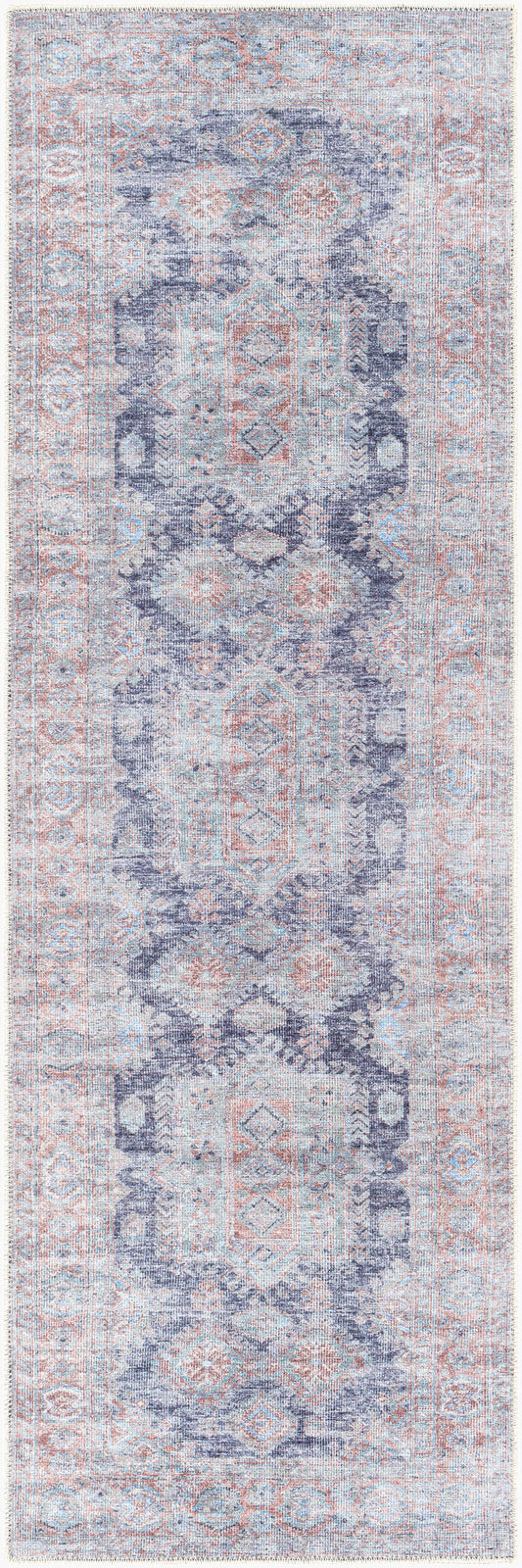 Amelie AML-2314 8ft Runner Machine Woven Washable Runner Rug