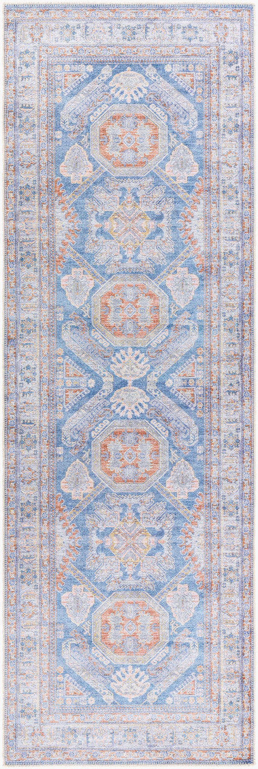 Amelie AML-2317 8ft Runner Machine Woven Washable Runner Rug
