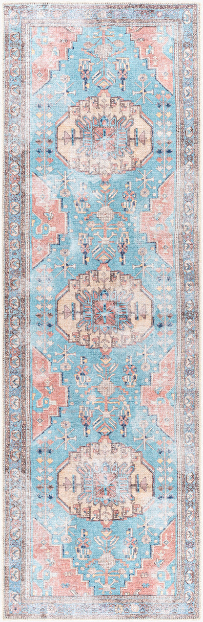 Amelie AML-2318 8ft Runner Machine Woven Washable Runner Rug