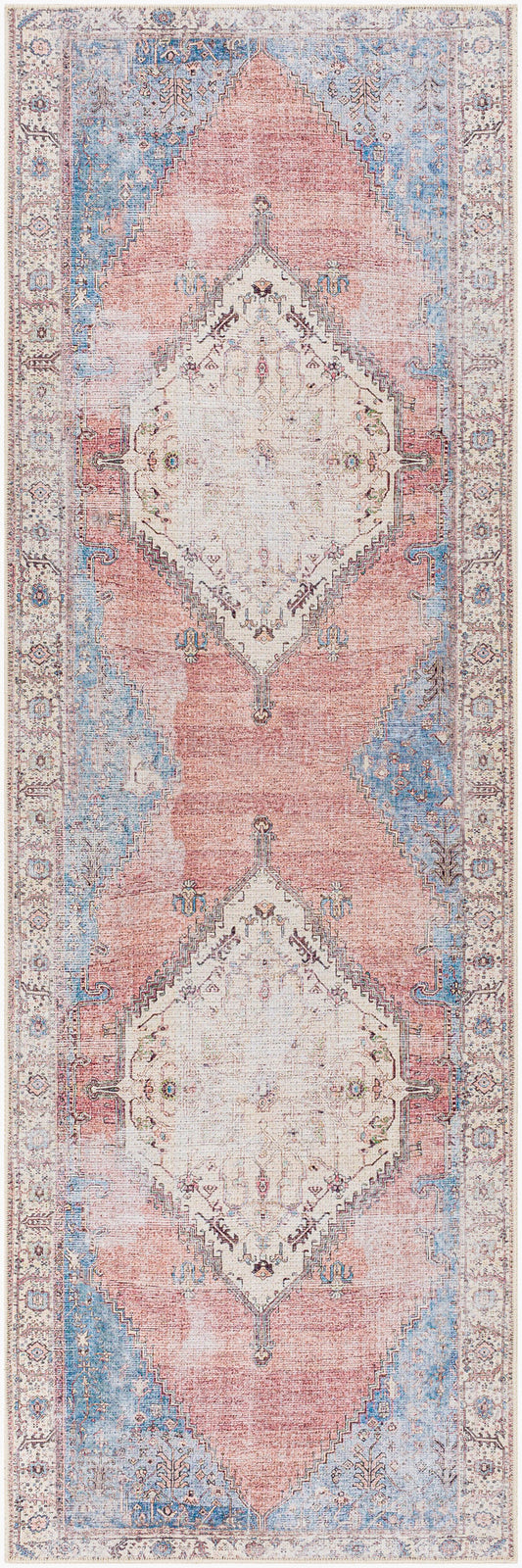 Amelie AML-2320 18ft Runner Machine Woven Washable Runner Rug
