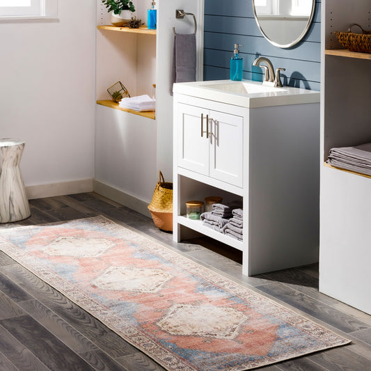 Amelie AML-2320 18ft Runner Machine Woven Washable Runner Rug