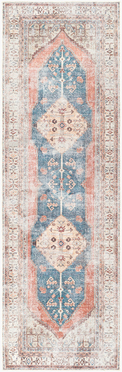 Amelie AML-2329 8ft Runner Machine Woven Washable Runner Rug