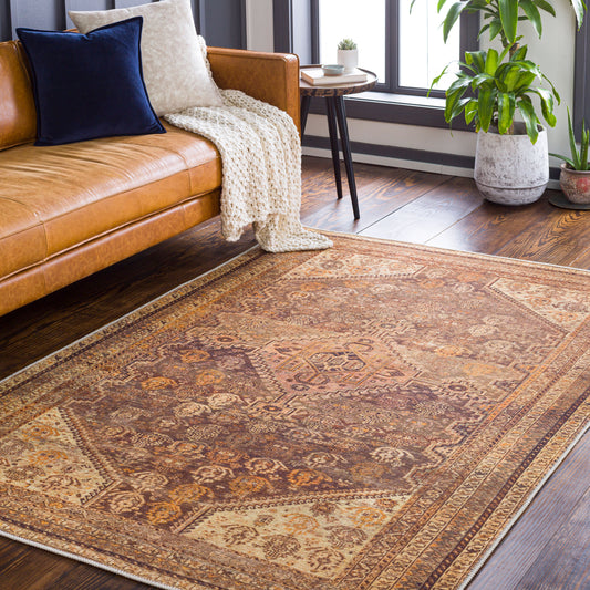 Amelie AML-2333 6' x 9' Machine Woven Washable Area Rug
