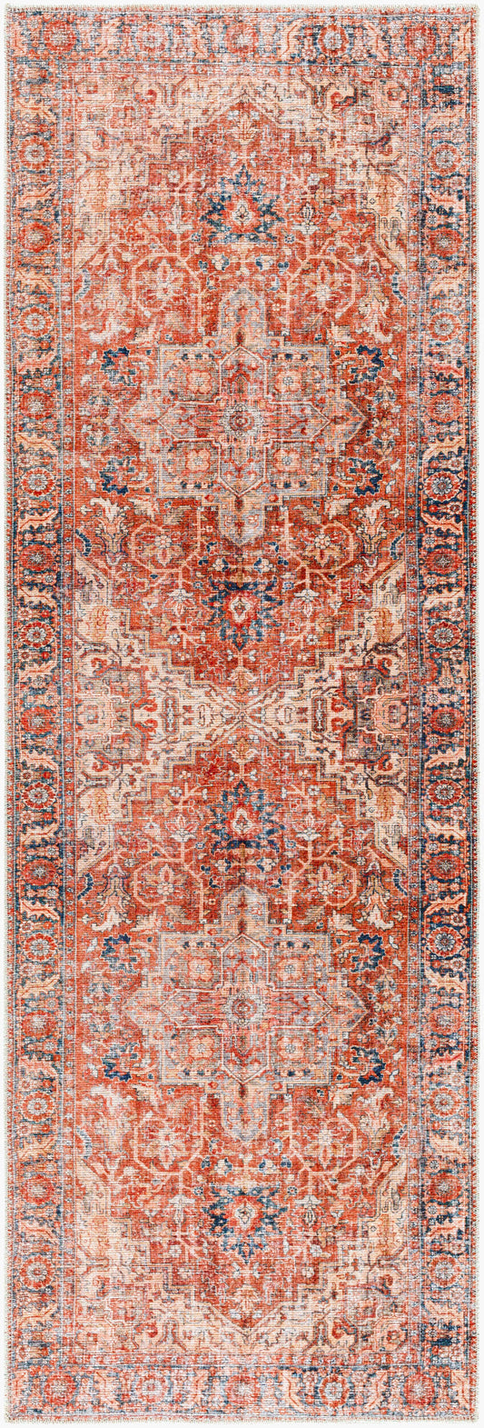 Amelie AML-2334 8ft Runner Machine Woven Washable Runner Rug