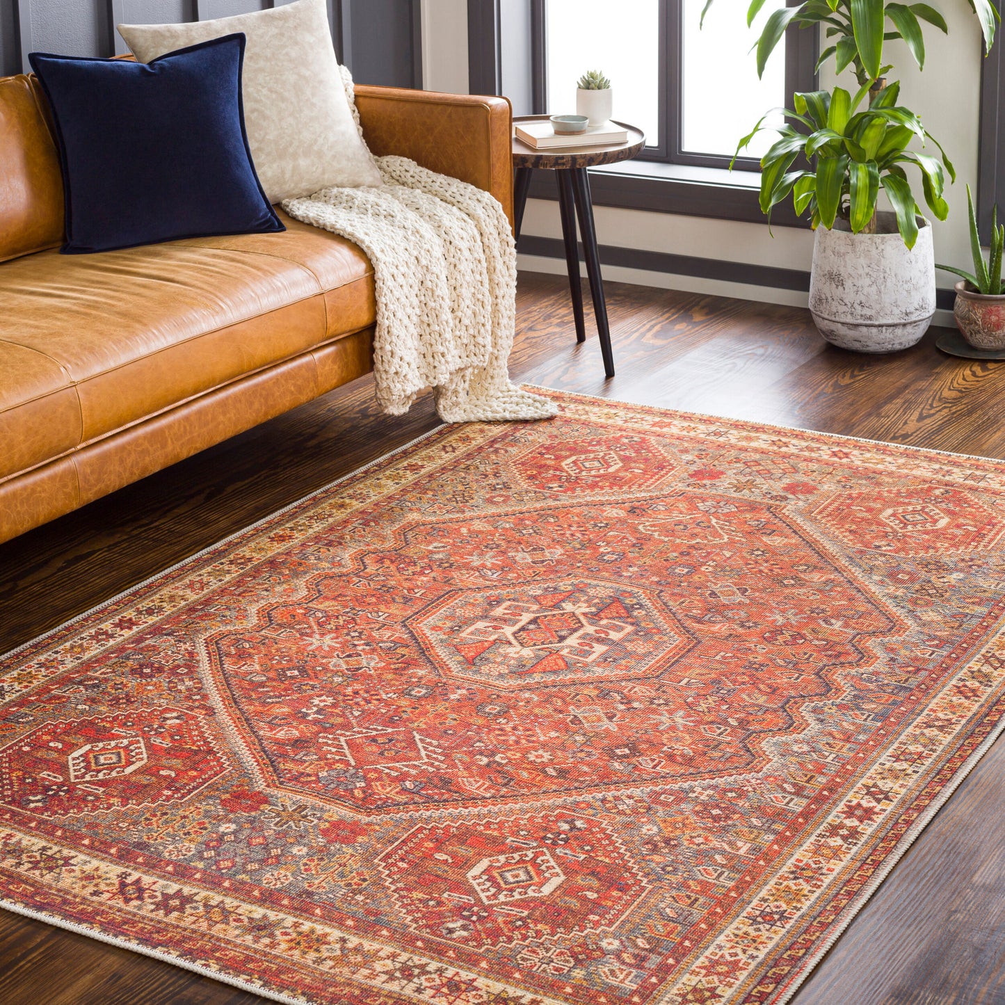Alfombra decorativa lavable a máquina Amelie AML-2339 de 2' x 3'