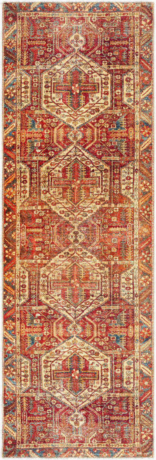 Amelie AML-2340 8ft Runner Machine Woven Washable Runner Rug