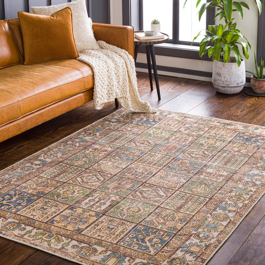 Amelie AML-2342 2' x 3' Machine Woven Washable Accent Rug