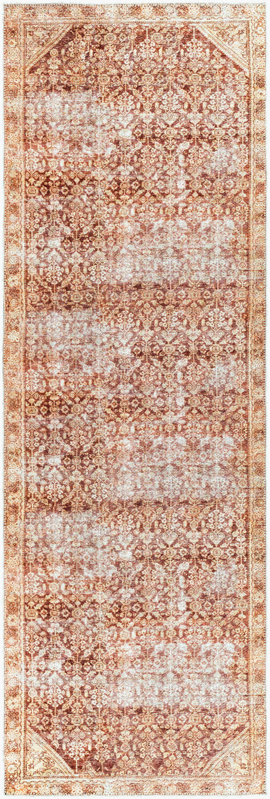 Amelie AML-2345 8ft Runner Machine Woven Washable Runner Rug