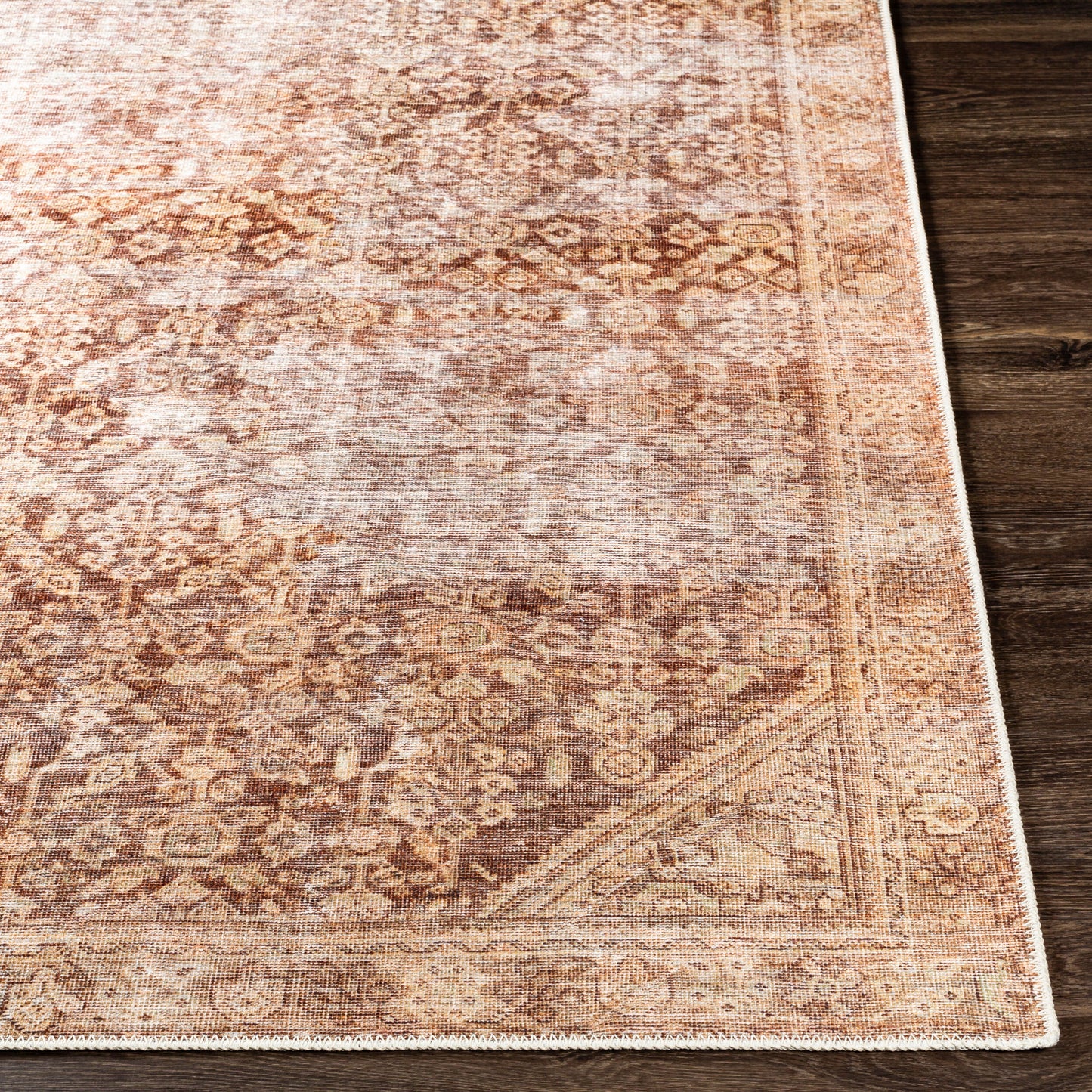 Amelie AML-2345 8ft Runner Machine Woven Washable Runner Rug