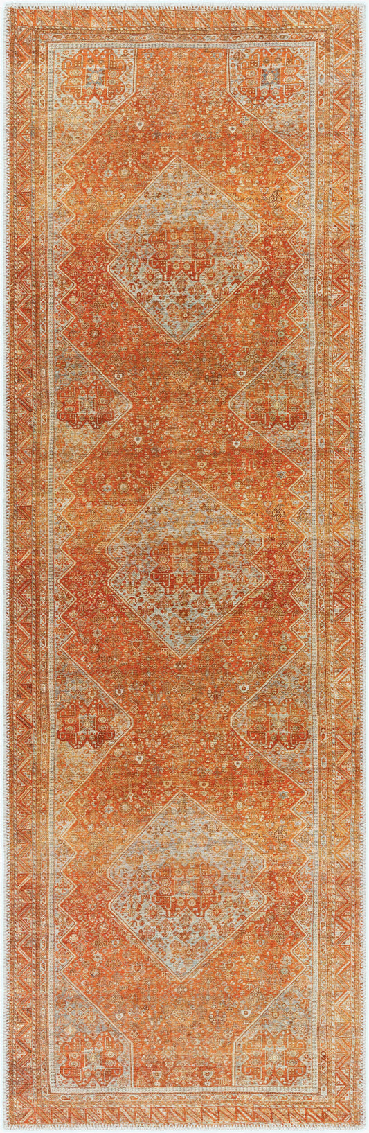 Amelie AML-2351 8ft Runner Machine Woven Washable Runner Rug
