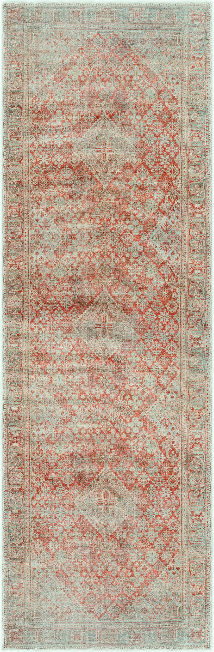 Amelie AML-2355 8ft Runner Machine Woven Washable Runner Rug