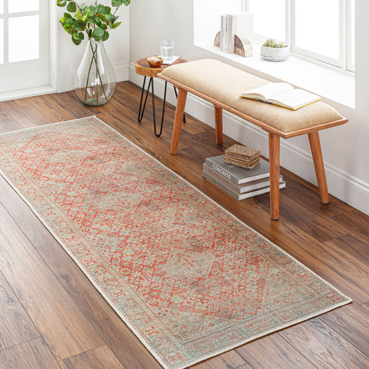 Amelie AML-2355 8ft Runner Machine Woven Washable Runner Rug