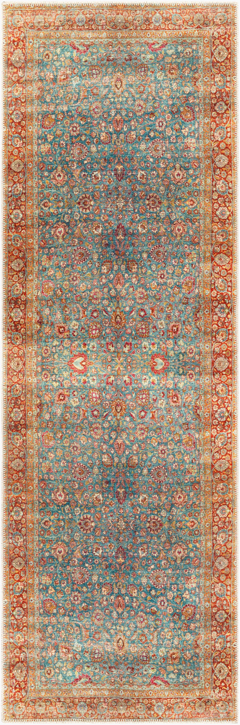 Amelie AML-2356 8ft Runner Machine Woven Washable Runner Rug