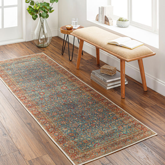 Amelie AML-2356 8ft Runner Machine Woven Washable Runner Rug