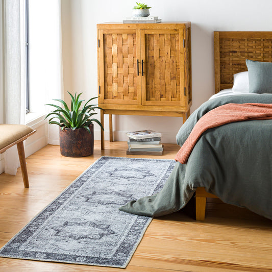 Amelie AML-2361 16ft Runner Machine Woven Washable Runner Rug
