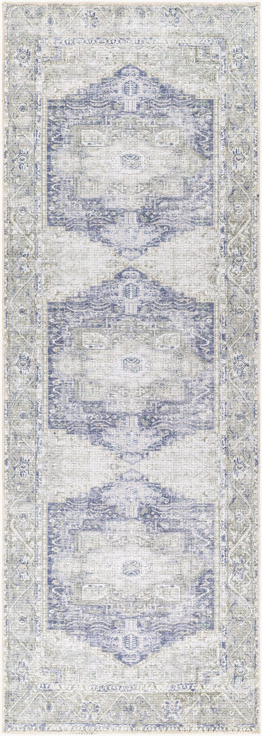 Amelie AML-2363 18ft Runner Machine Woven Washable Runner Rug