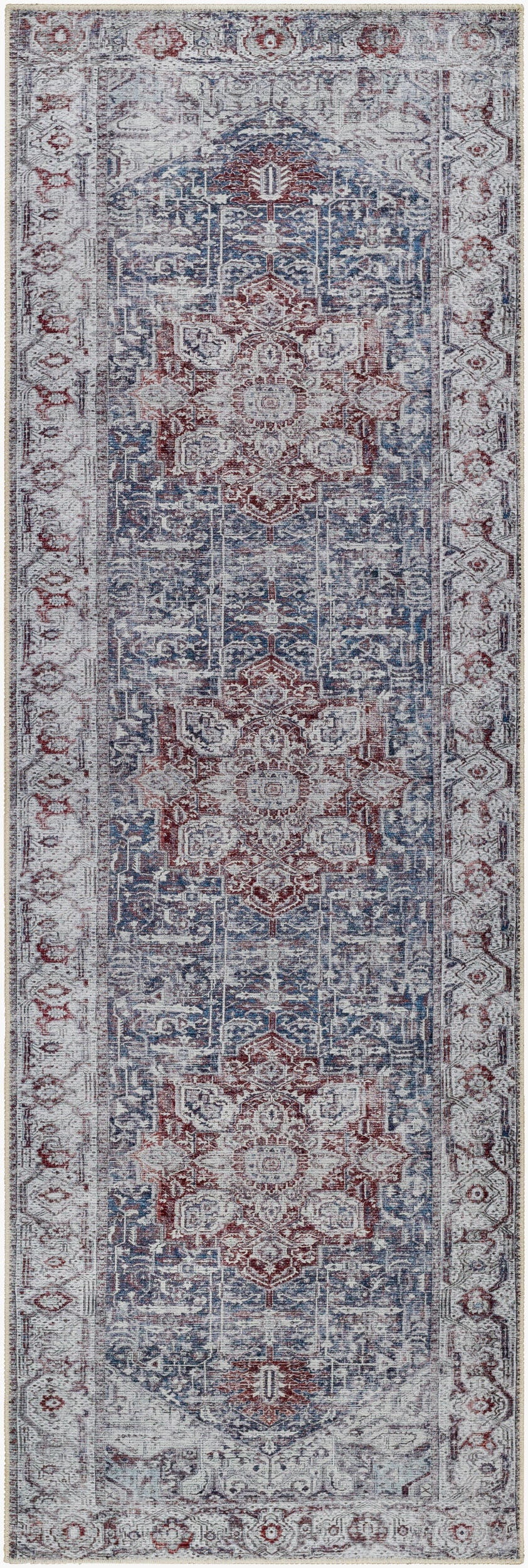 Amelie AML-2366 8ft Runner Machine Woven Washable Runner Rug