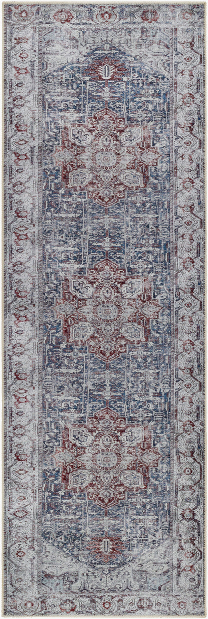 Amelie AML-2366 8ft Runner Machine Woven Washable Runner Rug