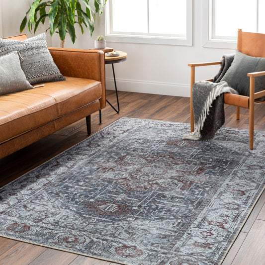 Amelie AML-2366 2' x 3' Machine Woven Washable Accent Rug