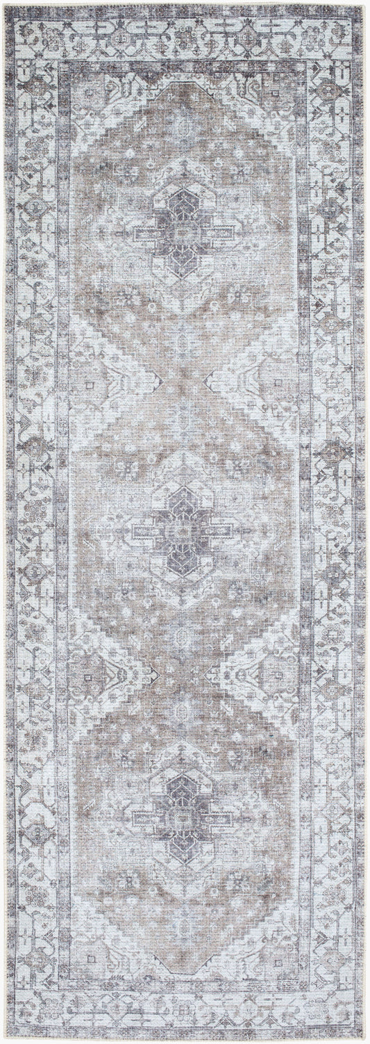 Amelie AML-2371 8ft Runner Machine Woven Washable Runner Rug