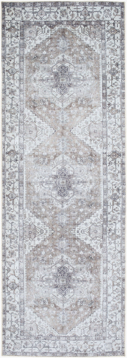 Amelie AML-2371 8ft Runner Machine Woven Washable Runner Rug