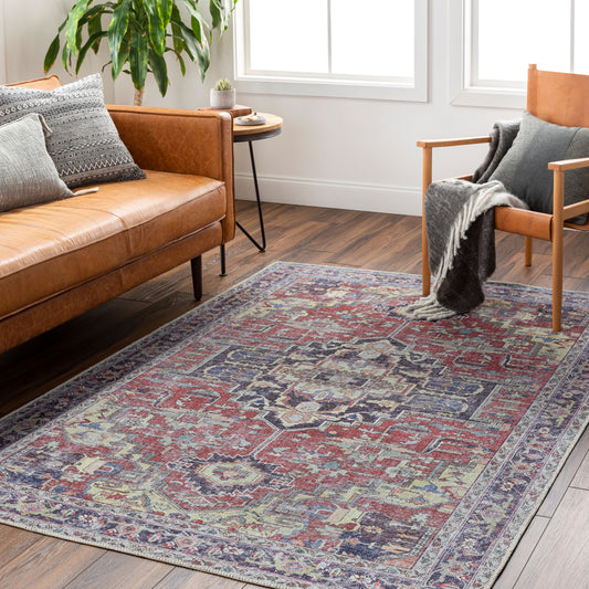 Amelie AML-2372 5' x 7' Machine Woven Washable Area Rug