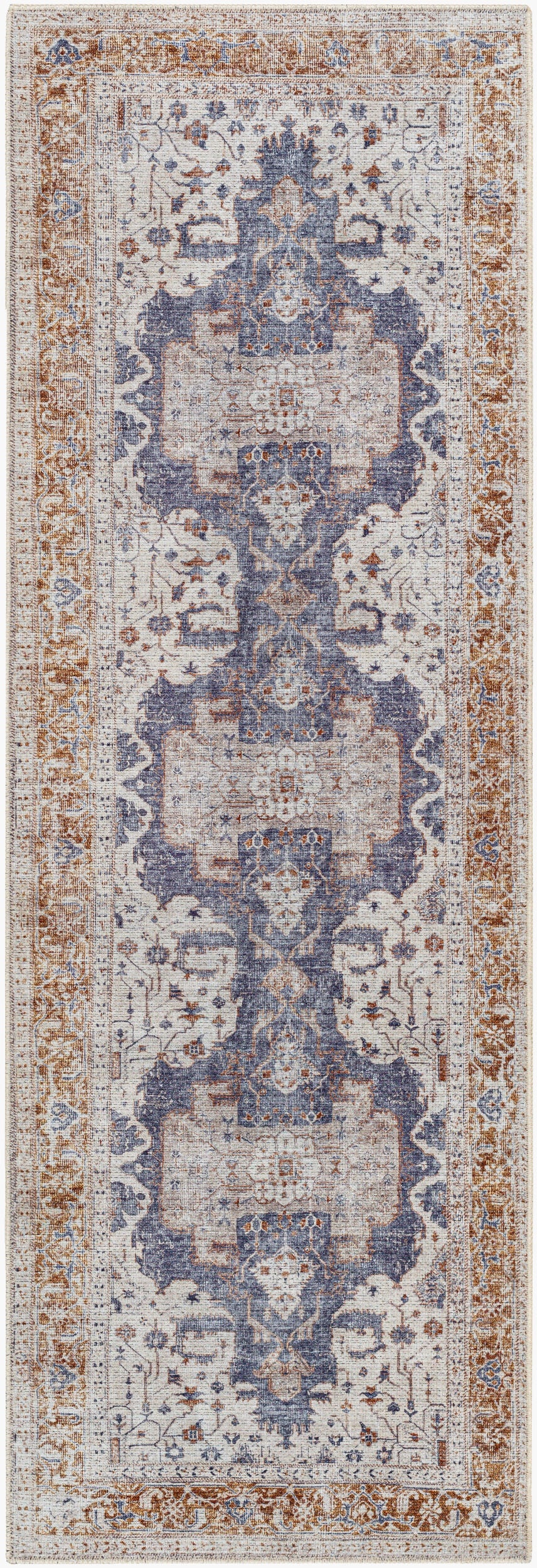 Amelie AML-2374 8ft Runner Machine Woven Washable Runner Rug