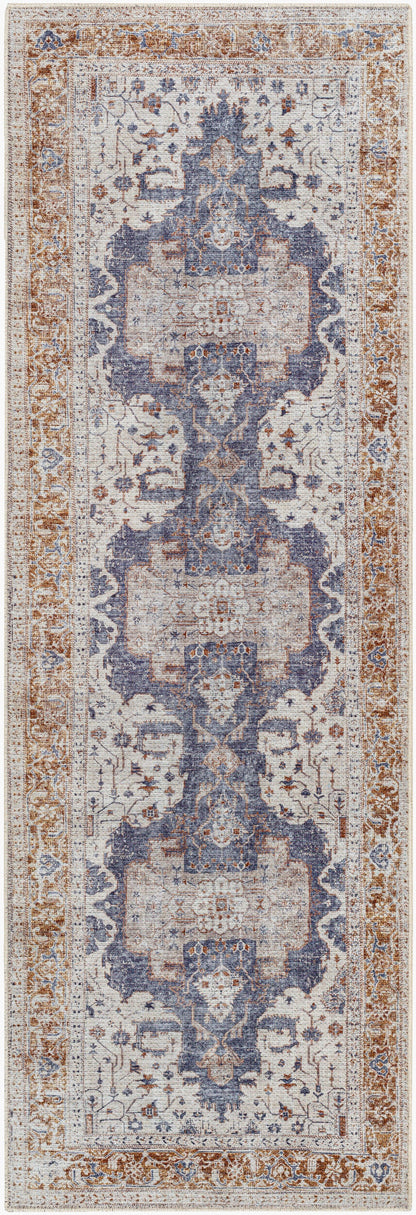 Amelie AML-2374 8ft Runner Machine Woven Washable Runner Rug