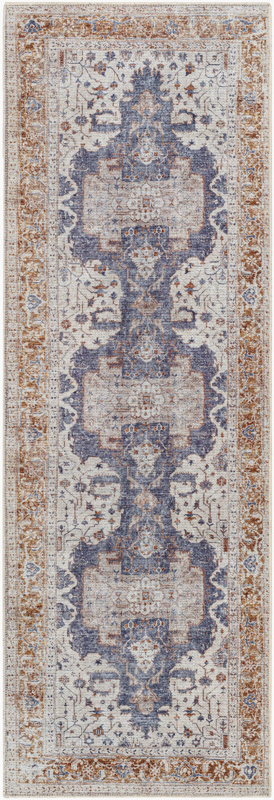 Amelie AML-2374 8ft Runner Machine Woven Washable Runner Rug