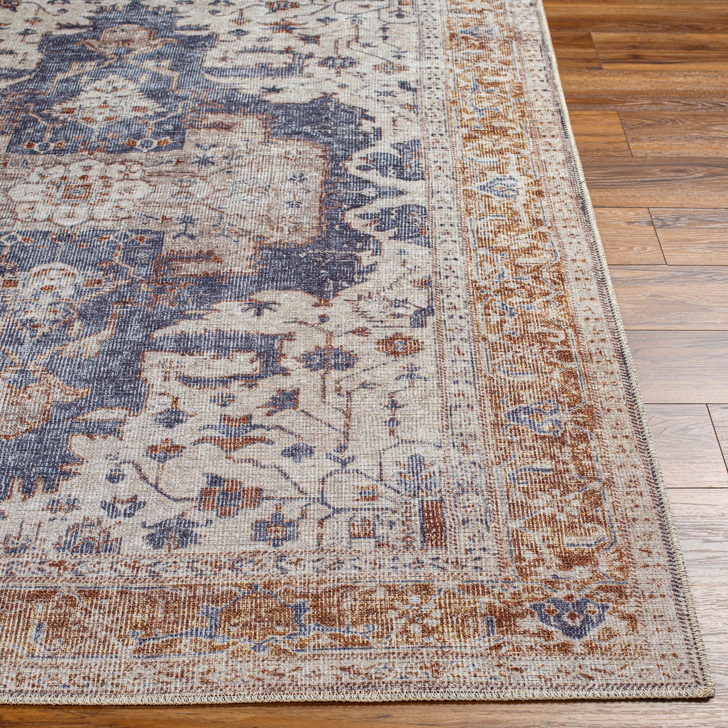 Amelie AML-2374 8ft Runner Machine Woven Washable Runner Rug