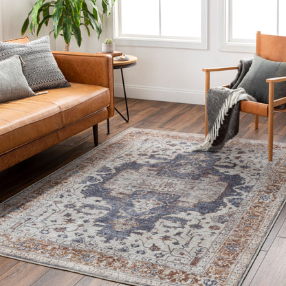 Amelie AML-2374 6' x 9' Machine Woven Washable Area Rug