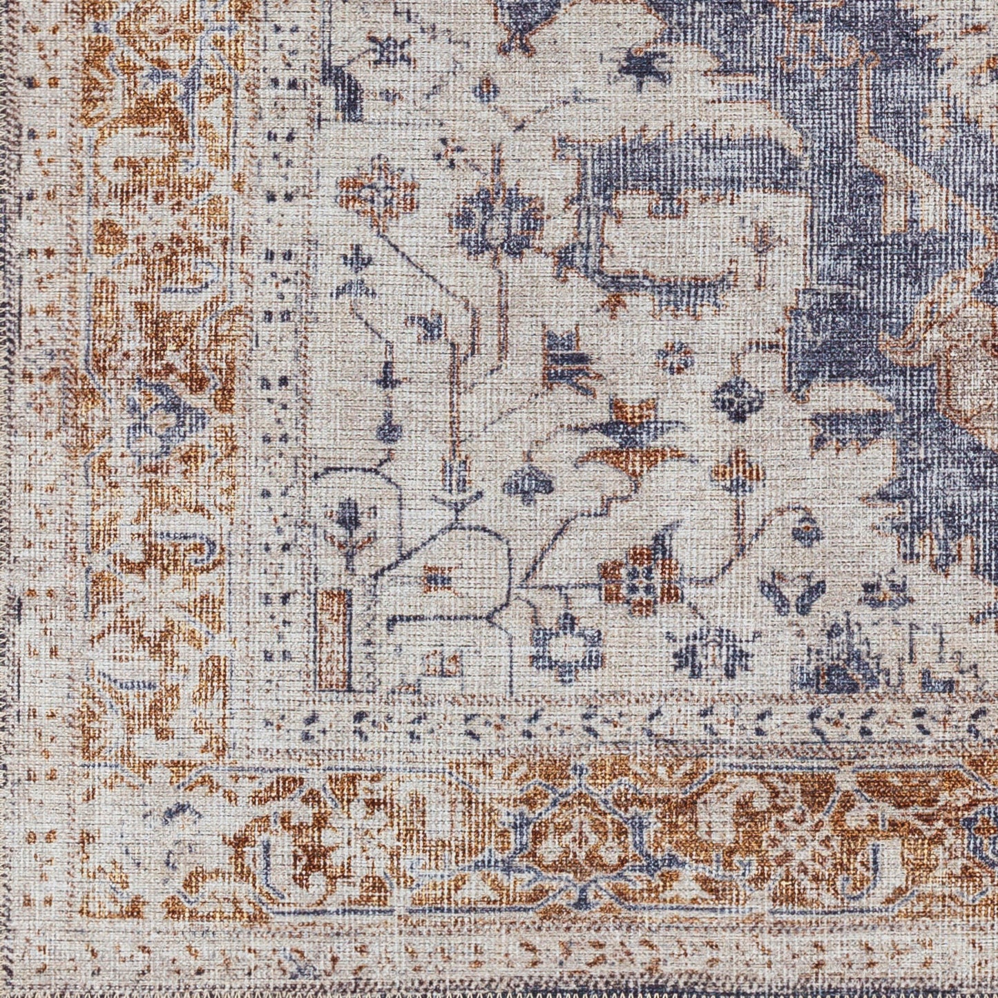 Amelie AML-2374 8ft Runner Machine Woven Washable Runner Rug
