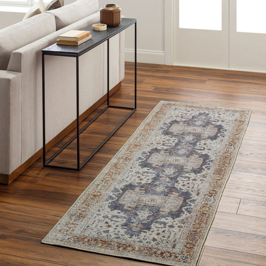 Amelie AML-2374 8ft Runner Machine Woven Washable Runner Rug