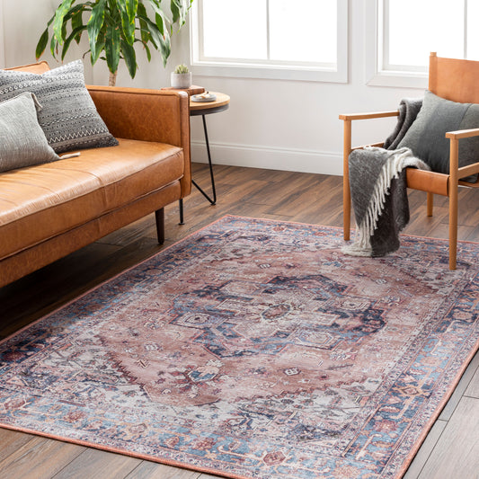 Amelie AML-2376 5' x 7' Machine Woven Washable Area Rug