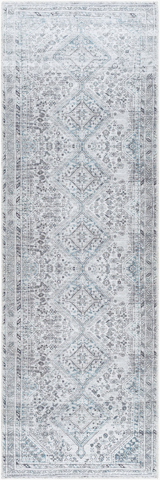 Amelie AML-2380 8ft Runner Machine Woven Washable Runner Rug