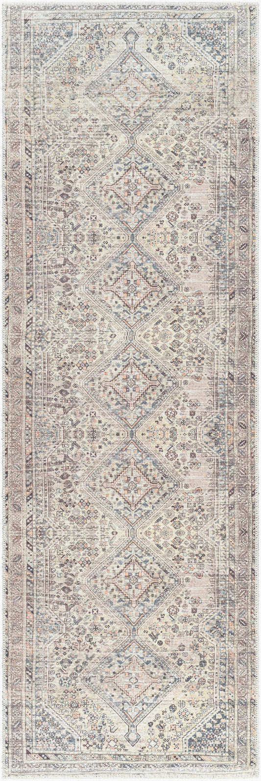Amelie AML-2382 8ft Runner Machine Woven Washable Runner Rug