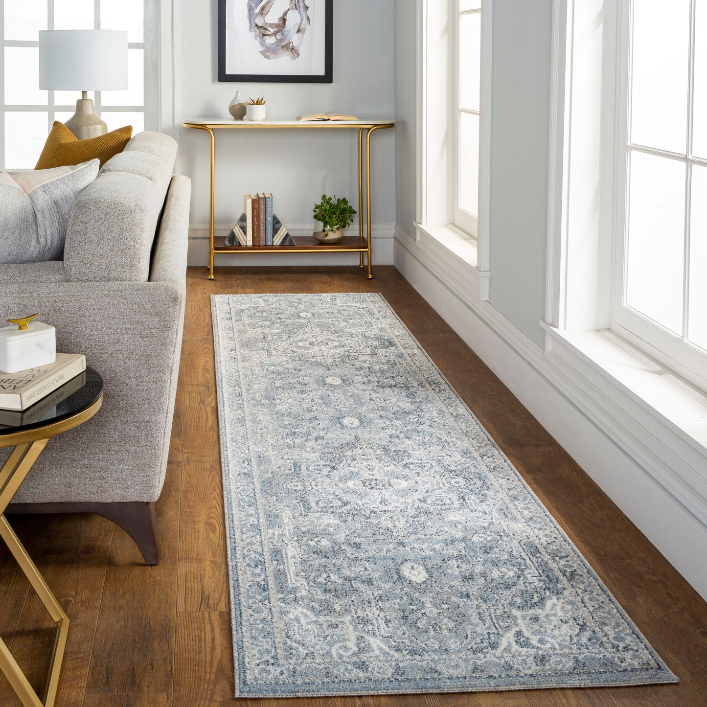 Amore AMO-2327 8ft Runner Machine Woven Runner Rug