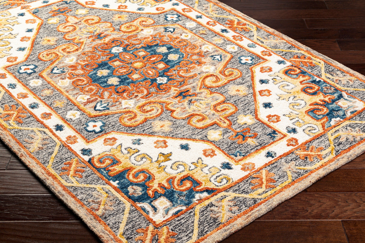Amita AMZ-2300 5' x 7' Handmade Wool Area Rug