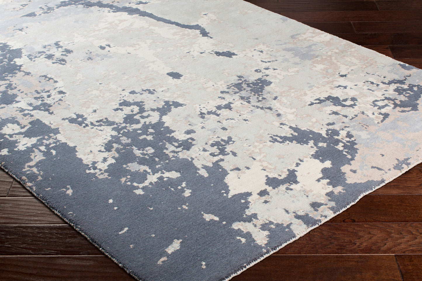 Alfombra decorativa de lana tejida a máquina Andromeda ANM-1007 de 2' x 3'