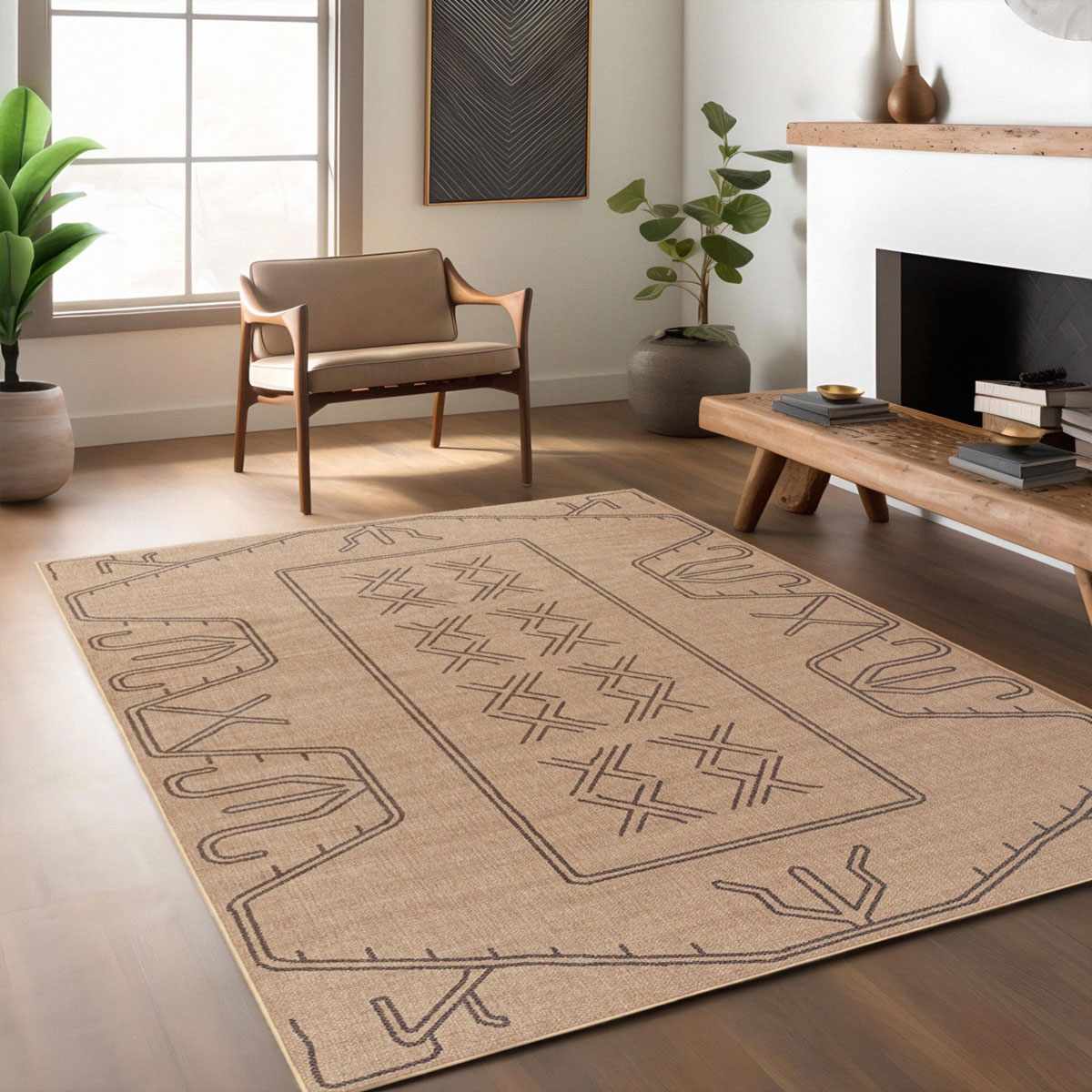 Ez Jute EZT-2305 Machine Woven Rug
