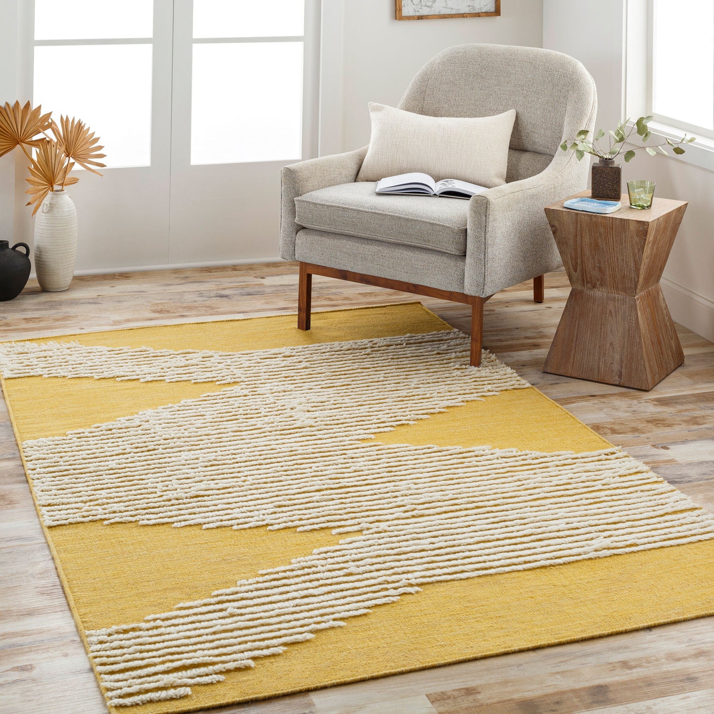 Alfombra de lana hecha a mano Apache APA-2312 de 1,52 m x 2,13 m