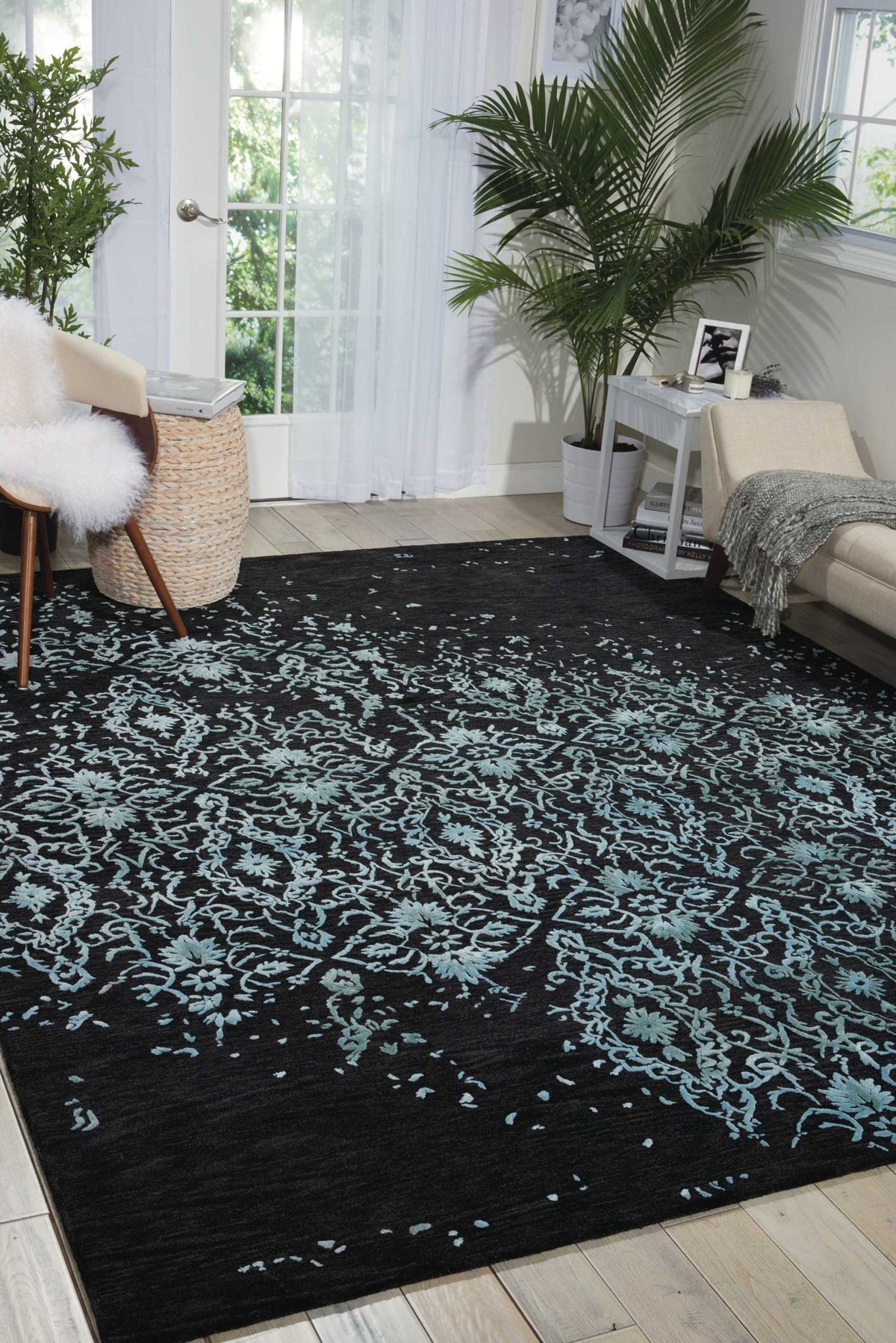 Opaline OPA06 Midnight Blue Tufted Rug