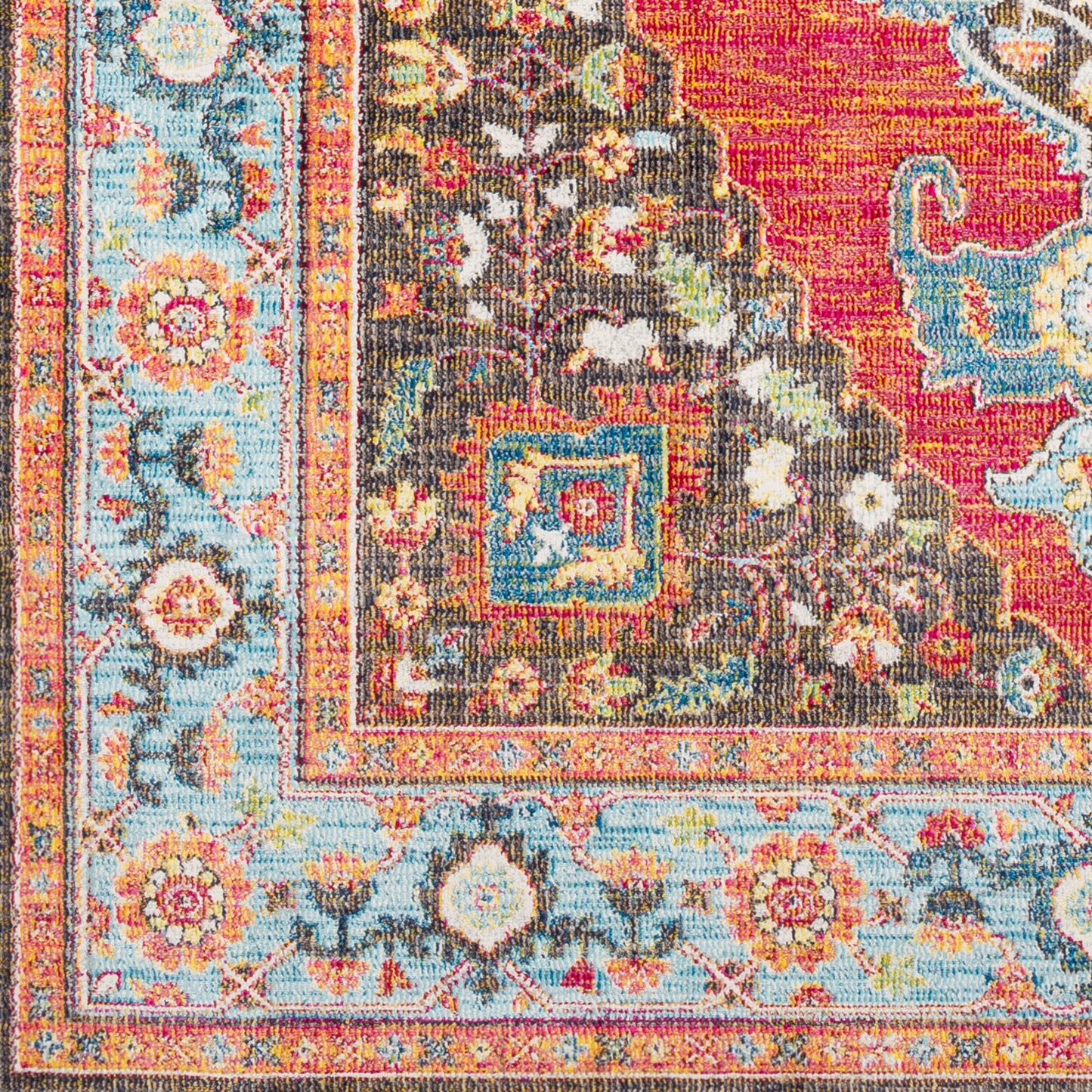 Alfombra decorativa tejida a máquina Aura Silk ASK-2307 de 2' x 3'