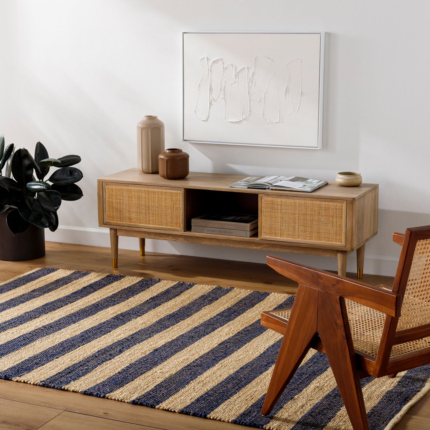 Atina ATA-2302 8ft Runner Handmade Jute Runner Rug