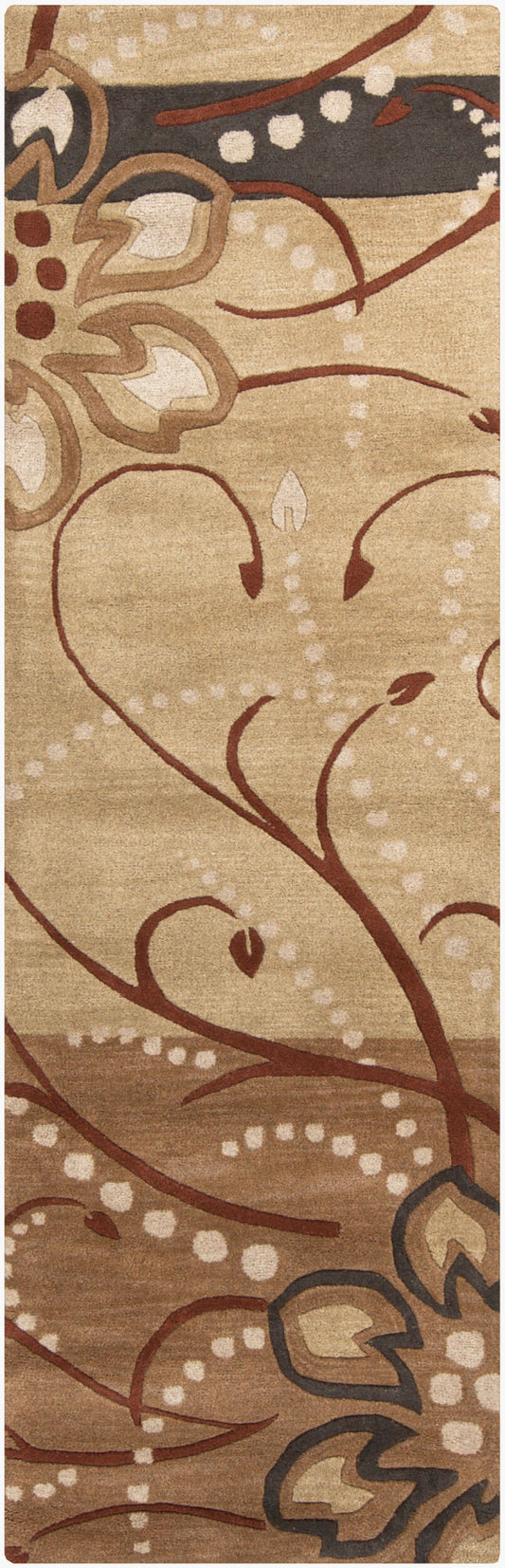 Athena ATH-5006 8ft Runner Handmade Wool Runner Rug