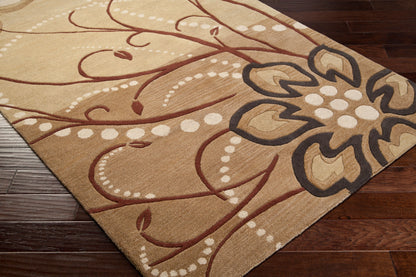 Athena ATH-5006 2' x 4' Hearth Handmade Wool Accent Rug